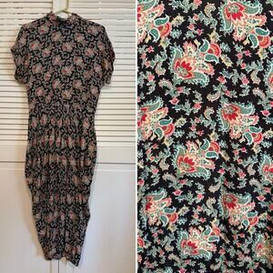 Vintage John Roberts Floral Paisley Dress